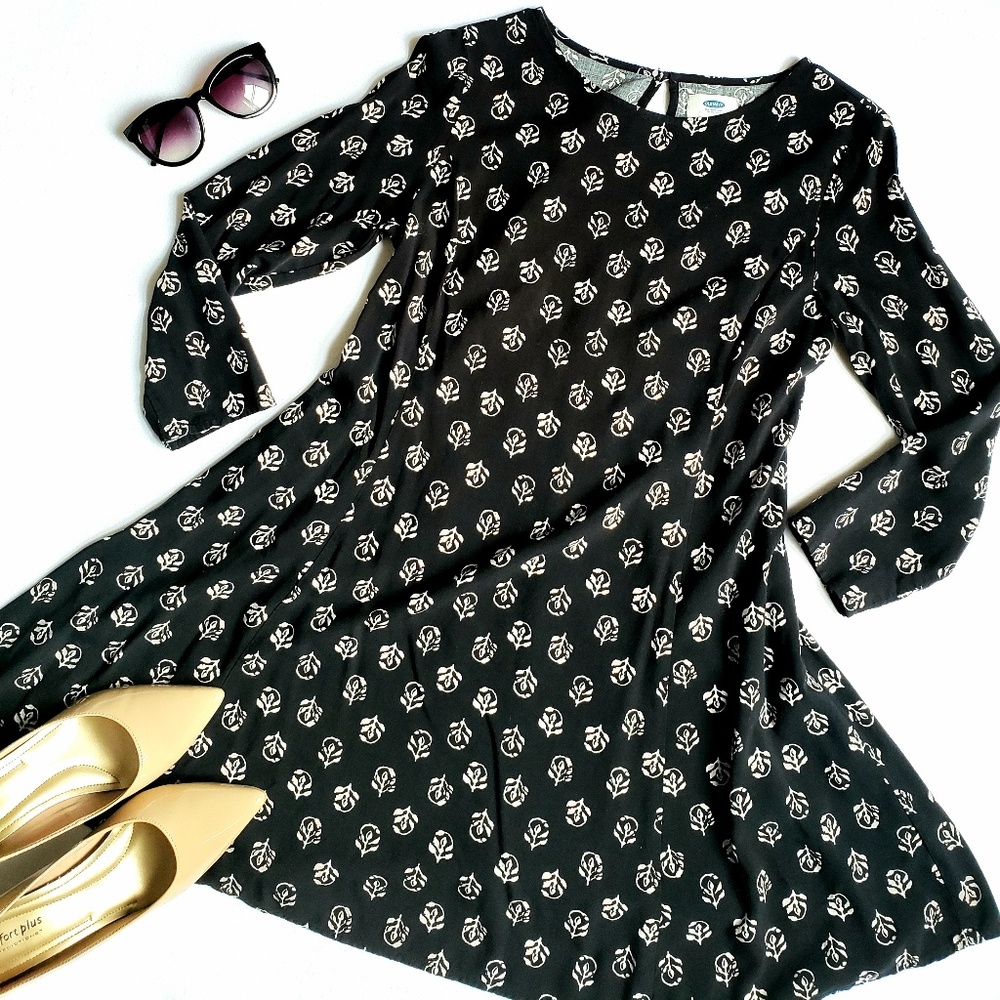 OLD NAVY Black Skater Dress